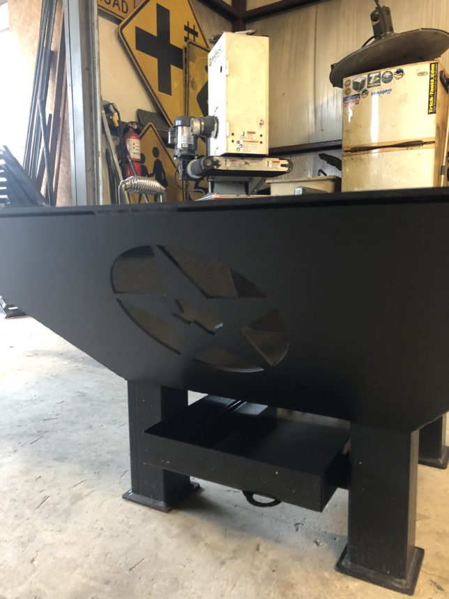 Regal 4 Post 30” 3/16th Fire Pit Steel Fire Pits Texas Custom