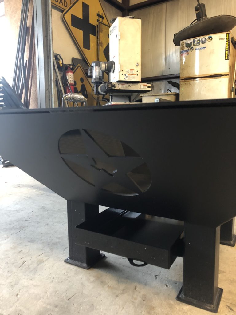 Regal 4Post 36" 3/16th Fire Pit Steel Fire Pits Texas Custom Fire Pits