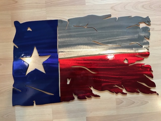Metal Texas Flag 