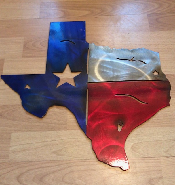 Metal Texas Flag 