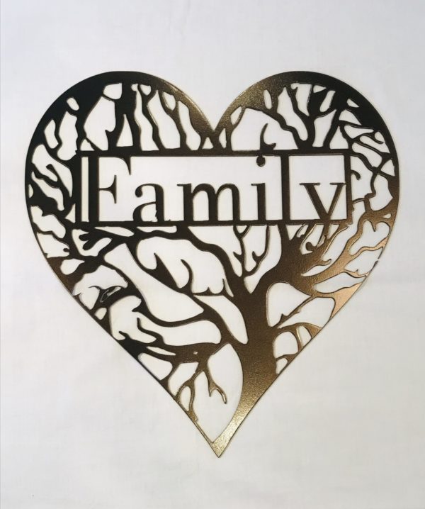 Heart Family Tree of Life Wall Art Advance Metal Art