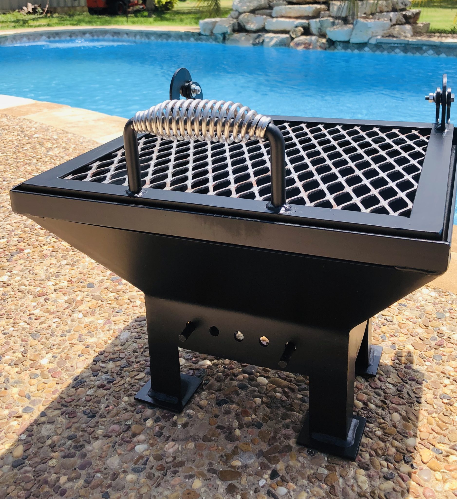 224 Steak Cooker Steel Fire Pits Texas Blue Collar Steak Cooker